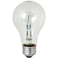 Feit Electric Q53A/CL/2 Halogen Lamp, 53 W, Medium E26 Lamp Base, A19 Lamp, Soft White Light, 1050 L