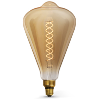 Feit Electric ST52/S/820/LED LED Bulb, Decorative, ST52 Lamp, 60 W Equivalent, E26 Lamp Base, Dimmab - 3 Pack