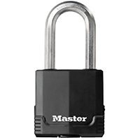 Master Lock Magnum M515XKADLH Keyed Padlock, Different Key, 3/8 in Dia Shackle, 2 in H Shackle, Stai