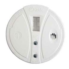 Kidde 0918KCA Smoke Alarm, 10 ft, LED Display, 85 dB, Alarm: Audio, Ionization Sensor, White