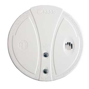 Kidde 0916KCA Smoke Alarm, 120 V, Ionization Sensor, 10 ft Detection, 85 dB, Alarm: Audio, Ceiling,