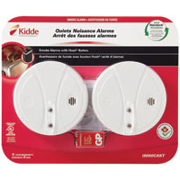 Kidde 0916CAKT Smoke Alarm, 10 ft, LED Display, 85 dB, Alarm: Audio, Ionization Sensor, Twist Mounti