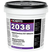 ROBERTS 2038RB004 Asphalt Emulsion Adhesive, Black, 1 gal Pail