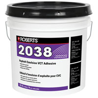 ROBERTS 2038RB015 Asphalt Emulsion Adhesive, Black, 4 gal Pail