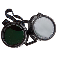 Forney 55311 Brazing Goggles, #5 Lens, Clear Lens, Black/Green Frame