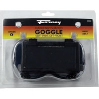 Forney 55320 Welding Goggles, 4-1/4 in L x 2 in W Lens, Glass Lens, Clear Lens, #5 Lens, Plastic Fra