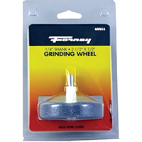 Forney 60055 Grinding Wheel, 1/2 x 2-1/2 in Dia, 1/4 in Arbor/Shank, 60 Grit, Coarse, Aluminum Oxide