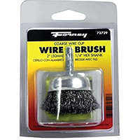 Forney 72729 Wire Cup Brush, 2 in Dia, 0.012 in Dia Bristle