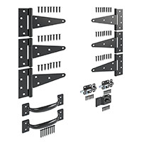 National Hardware N166-006 Shed Kit, Steel, Black, 11 -Piece, For: Composite Fencing