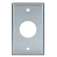 Eaton Wiring Devices 93091-BOX Single Receptacle Wallplate, 4-1/2 in L, 2-3/4 in W, 1-Gang, 302/304