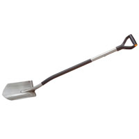 FISKARS 331410-1001 Digging Shovel, Boron Steel Blade, Steel Handle, D-Shaped Handle