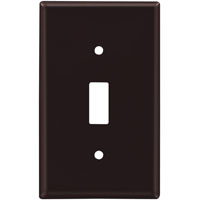 Eaton Wiring Devices 2134B-BOX Wallplate, 4-1/2 in L, 2-3/4 in W, 1 -Gang, Thermoset, Brown, High-Gl - 25 Pack