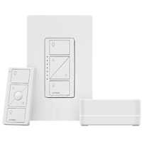 Lutron Caseta Wireless P-BDG-PKG1W Smart Lighting Dimmer Switch Starter Kit, White