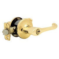 Kwikset 405DNL3CPRCLRCSK6 Entry Lever Lockset, Polished Brass - 6 Pack