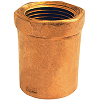 EPC 103R Series 30166 Reducing Pipe Adapter, 1 x 3/4 in, Sweat x FNPT, Copper