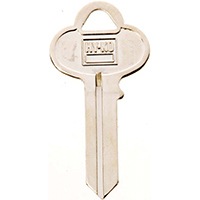 HY-KO 11010CO1 Key Blank, Brass, Nickel, For: Corbin Russwin Cabinet, House Locks and Padlocks - 10 Pack