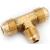 Anderson Metals 754059-060608 Tube Reducing Tee, 3/8 x 3/8 x 1/2 in, Flare, Brass - 5 Pack