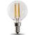 Feit Electric BPG1640950CAFIL/2 Dimmable LED Light Bulb, Globe, G16 Lamp, E12 Lamp Base, Dimmable, 5 - 6 Pack