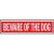 HY-KO 441 Princess Sign, Rectangular, BEWARE OF THE DOG, Silver Legend, Red Background, Aluminum - 10 Pack