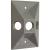 HUBBELL 5189-5 Cluster Cover, 4-19/32 in L, 2-27/32 in W, Rectangular, Zinc, Gray, Powder-Coated