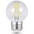 Feit Electric BPGM40/927CA/FIL LED Bulb, Globe, G16.5 Lamp, 40 W Equivalent, E26 Lamp Base, Dimmable