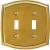 Amerelle 76TTBR Wallplate, 5-1/8 in L, 5-1/8 in W, 2 -Gang, Solid Brass, Polished Brass