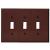 Eaton Wiring Devices PJ3B Wallplate, 4-7/8 in L, 6.37 in W, 3 -Gang, Polycarbonate, Brown, High-Glos - 15 Pack