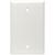 Leviton 80514-W Blank Wallplate, 3-1/8 in L, 4-7/8 in W, 1/4 in Thick, 1 -Gang, Plastic, White, Box 
