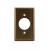 Leviton 84020-40 Single Receptacle Wallplate, 4-1/2 in L, 2-3/4 in W, 1 -Gang, 302 Stainless Steel, 
