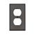 Leviton 85003 Receptacle Wallplate, 4-1/2 in L, 2-3/4 in W, 1 -Gang, Thermoset Plastic, Brown, Smoot