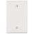 Leviton PJ13-I Blank Wallplate, 3-1/8 in L, 4-7/8 in W, 1/4 in Thick, 1 -Gang, Nylon, Ivory, Box Mou
