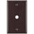 Leviton 85013 Telephone/Cable Wallplate, 4-1/2 in L, 2-3/4 in W, 1 -Gang, Thermoset Plastic, Brown, 
