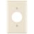 Leviton 78004 Single Receptacle Wallplate, 4-1/2 in L, 2-3/4 in W, 1 -Gang, Thermoset, Light Almond,