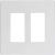 Eaton Wiring Devices Aspire 9522WS Wallplate, 4-1/2 in L, 4.56 in W, 2 -Gang, Polycarbonate, White, 