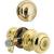 Kwikset Signature Series 991J3SMTCP Knob Lockset, 2 Grade, Keyed Key, Polished Brass, 2-3/8 x 2-3/4 