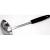 CHEF CRAFT 12960 Soup Ladle, 3.2 oz Volume, 11-1/2 in OAL, Stainless Steel, Black, Chrome