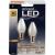 Sylvania 78563 LED Lamp, Decorative, C7 Lamp, 11 W Equivalent, E12 Lamp Base, Clear, White Light, 65