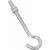 National Hardware 2162BC Series N221-689 Hook Bolt, 5/16 in Thread, 5 in L, Steel, Zinc, 100 lb Work - 10 Pack
