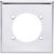 Eaton Wiring Devices 69-BOX Power Outlet Wallplate, 4-1/2 in L, 4-9/16 in W, 2 -Gang, Chrome, Silver