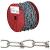 Campbell 0722087 Loop Chain, 255 lb Working Load Limit, #2/0, Low Carbon Steel, Zinc