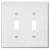 Eaton Wiring Devices PJ2W Mid-Size Wallplate, 2-Gang, Polycarbonate, White