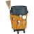 CONTINENTAL COMMERCIAL Huskee 3175 Receptacle Caddy Bag, Nylon/PVC Blade, 19-1/2 in W