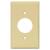 Eaton Wiring Devices PJ7LA Outlet Wallplate, 4.88 in L, 3.13 in W, Mid, 1 -Gang, Polycarbonate, Ligh