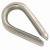 Campbell T7670659 Wire Rope Thimble, 1/2 in Dia Cable, Malleable Iron, Electro-Galvanized - 10 Pack