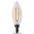 Feit Electric BPCTC40/927CA/FIL LED Bulb, Decorative, B10 Lamp, 40 W Equivalent, E12 Lamp Base, Dimm