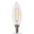 Feit Electric BPCTF40/927CA/FIL/2 LED Bulb, Specialty, Torpedo Tip Lamp, 40 W Equivalent, E12 Lamp B