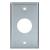 Eaton Wiring Devices 93091-BOX Single Receptacle Wallplate, 4-1/2 in L, 2-3/4 in W, 1-Gang, 302/304 