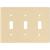 Eaton Wiring Devices 2141V-BOX Wallplate, 4-1/2 in L, 6.37 in W, 3 -Gang, Thermoset, Ivory, High-Glo