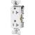 Arrow Hart 6352 6352W-BU Duplex Receptacle, 2 -Pole, 20 A, 125 V, Back, Side Wiring, NEMA: 5-20R, Wh