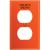 EATON IG5132RN-BOX Receptacle Wallplate, 4-1/2 in L, 7 in W, 1 -Gang, Nylon, Orange, Flush Mounting - 15 Pack